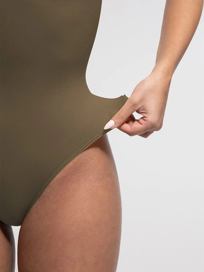 Body gainant femme sans couture col diamant grande taille — sculpt