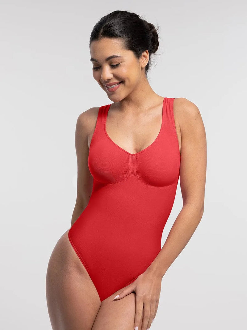 Body gainant femme sans couture col diamant grande taille — sculpt