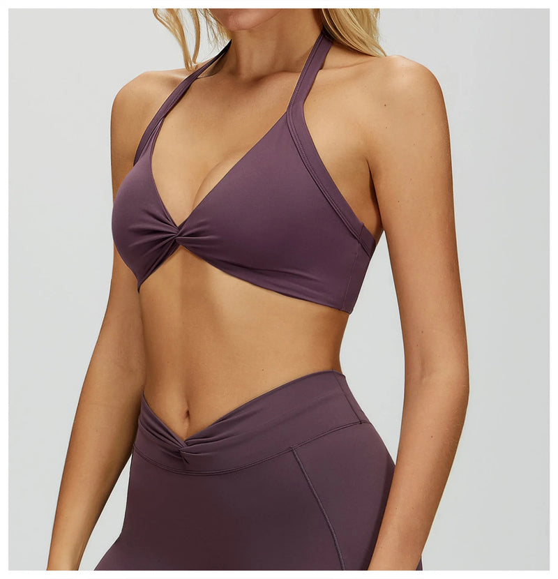 Brassière femme maintien fort dos croisé séchage rapide — flow