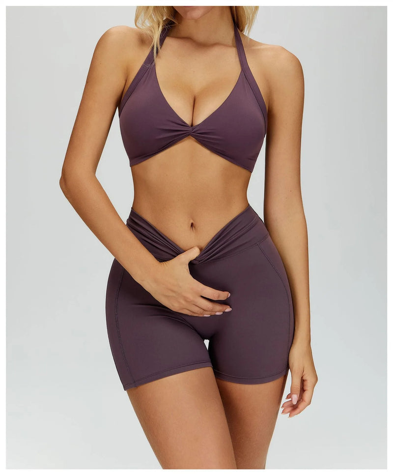 Brassière femme maintien fort dos croisé séchage rapide — flow