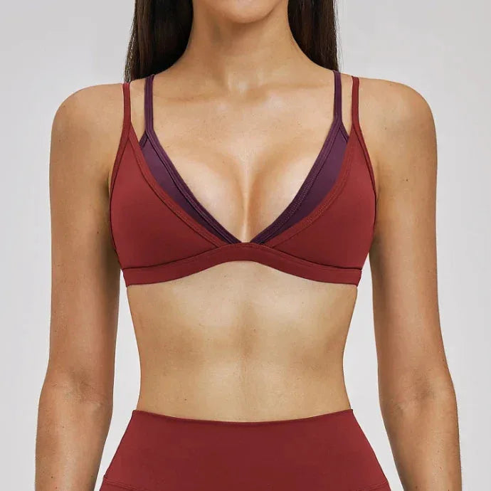 Brassière femme maintien fort dos nageur bonnets fixes séchage rapide — flow