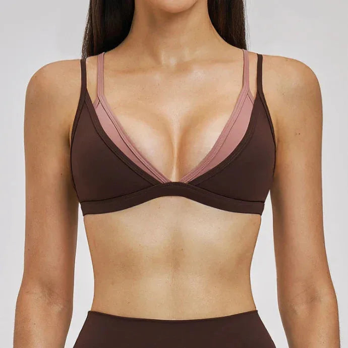 Brassière femme maintien fort dos nageur bonnets fixes séchage rapide — flow