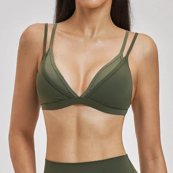 Brassière femme maintien fort dos nageur bonnets fixes séchage rapide — flow