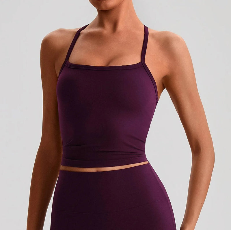 Brassière femme maintien léger dos nageur respirant — flow