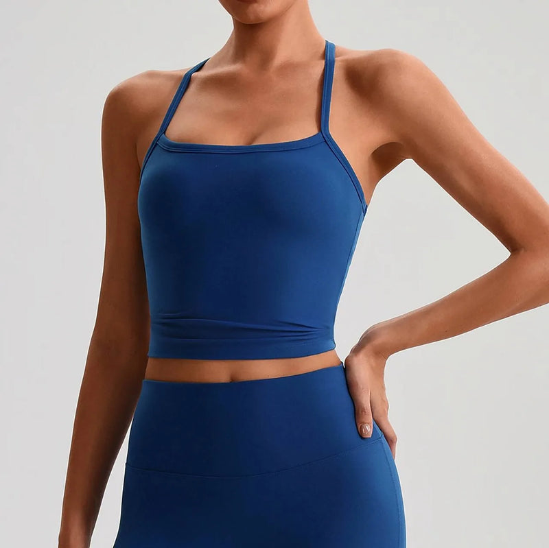 Brassière femme maintien léger dos nageur respirant — flow