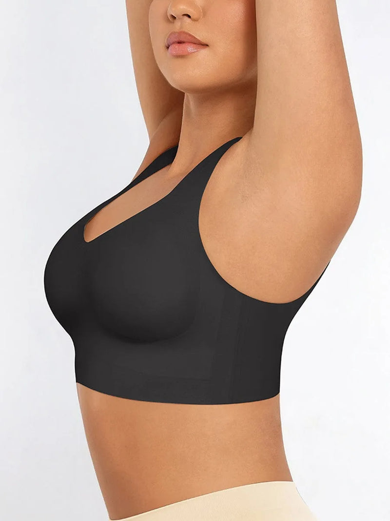 Brassière femme sans armatures dos nageur zip frontal — sculpt