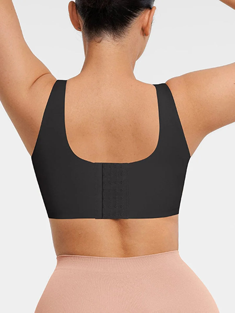 Brassière femme sans armatures dos nageur zip frontal — sculpt