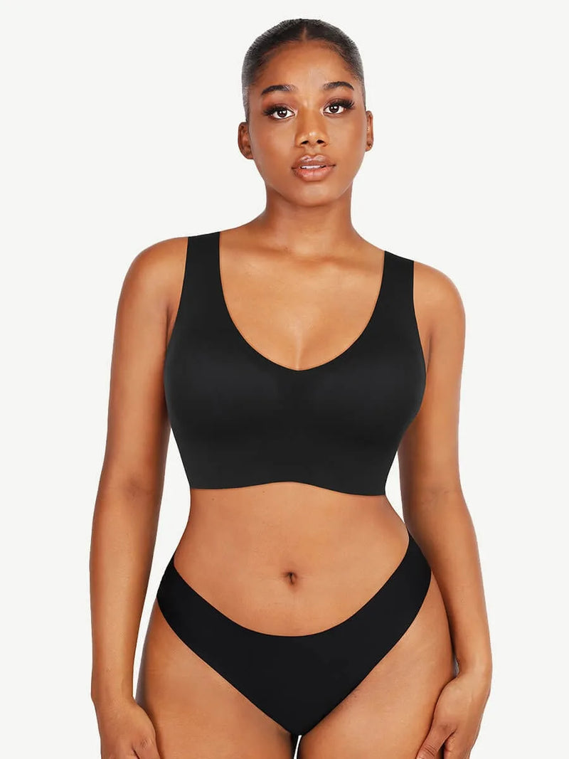 Brassière femme sans armatures dos nageur zip frontal — sculpt