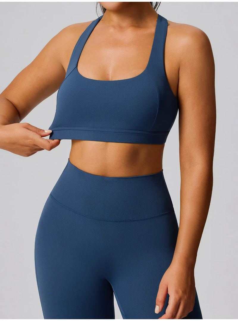 Brassière femme sport dos nageur maintien fort haute intensité — flow