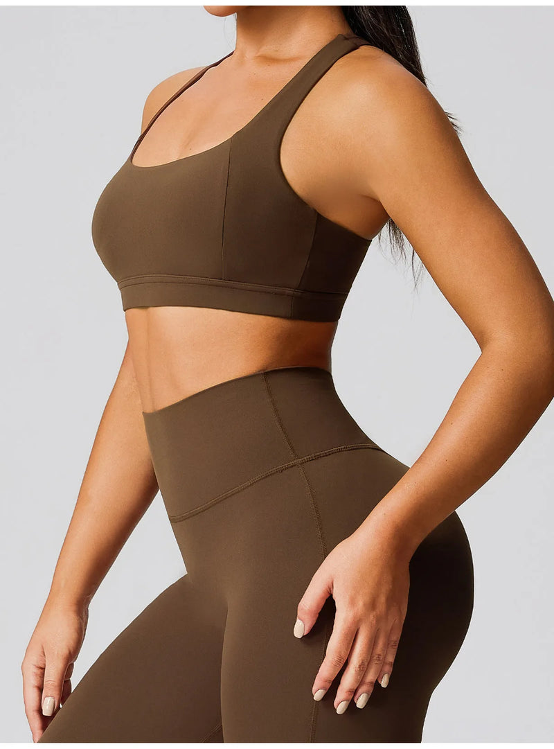 Brassière femme sport dos nageur maintien fort haute intensité — flow
