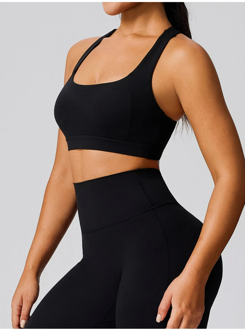 Brassière femme sport dos nageur maintien fort haute intensité — flow