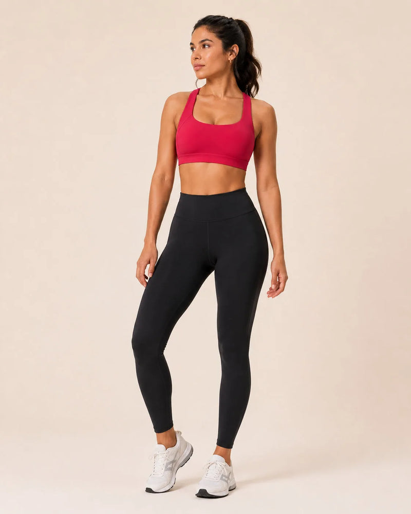 Brassière femme sport dos nageur maintien fort haute intensité — flow