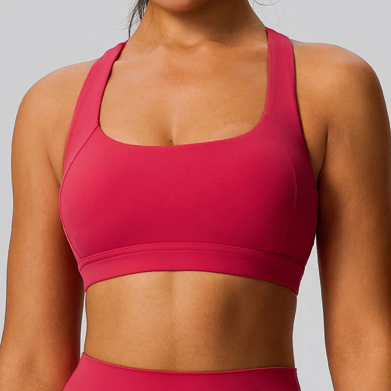 Brassière femme sport dos nageur maintien fort haute intensité — flow