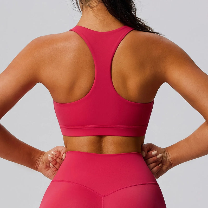 Brassière femme sport dos nageur maintien fort haute intensité — flow