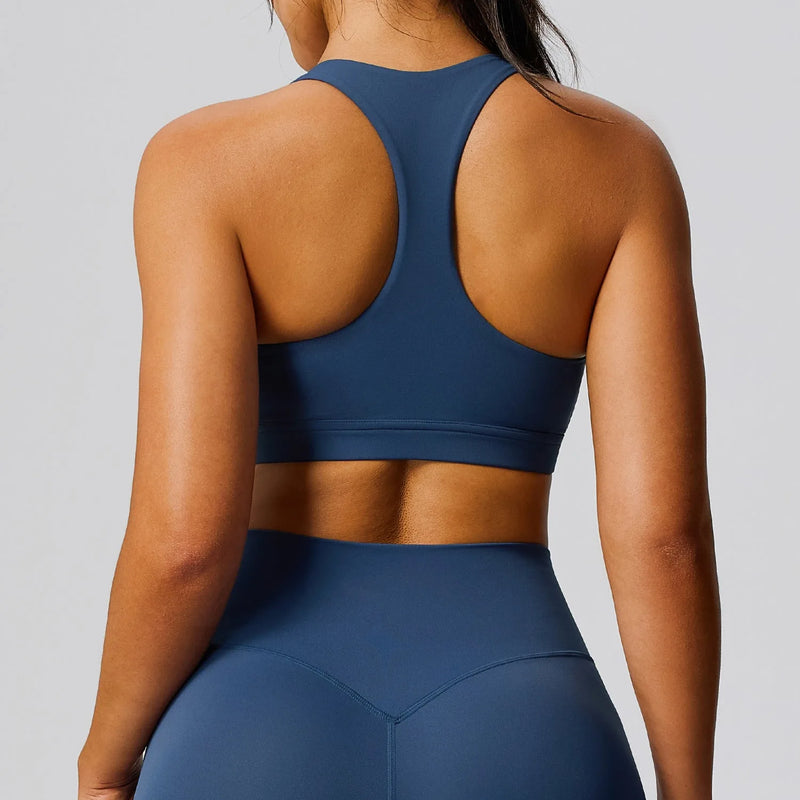 Brassière femme sport dos nageur maintien fort haute intensité — flow