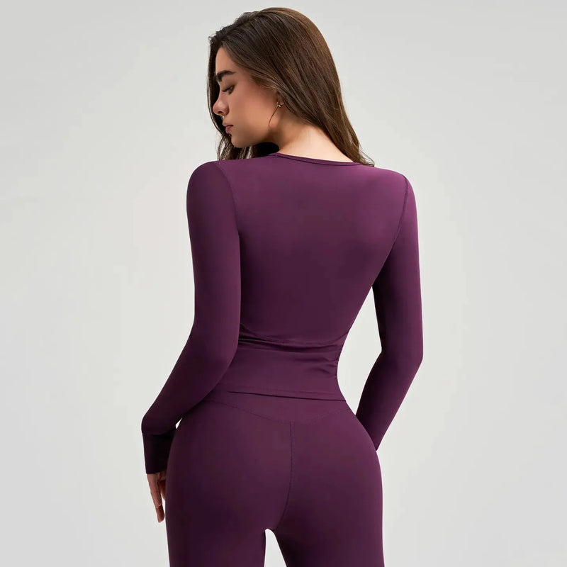Brassière femme sport dos nageur zip frontal — core