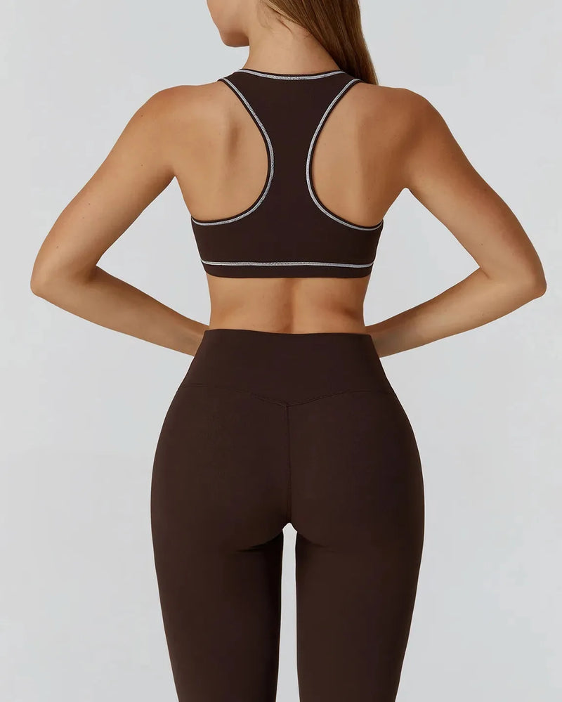 Brassière femme yoga dos nageur ajusté — flow