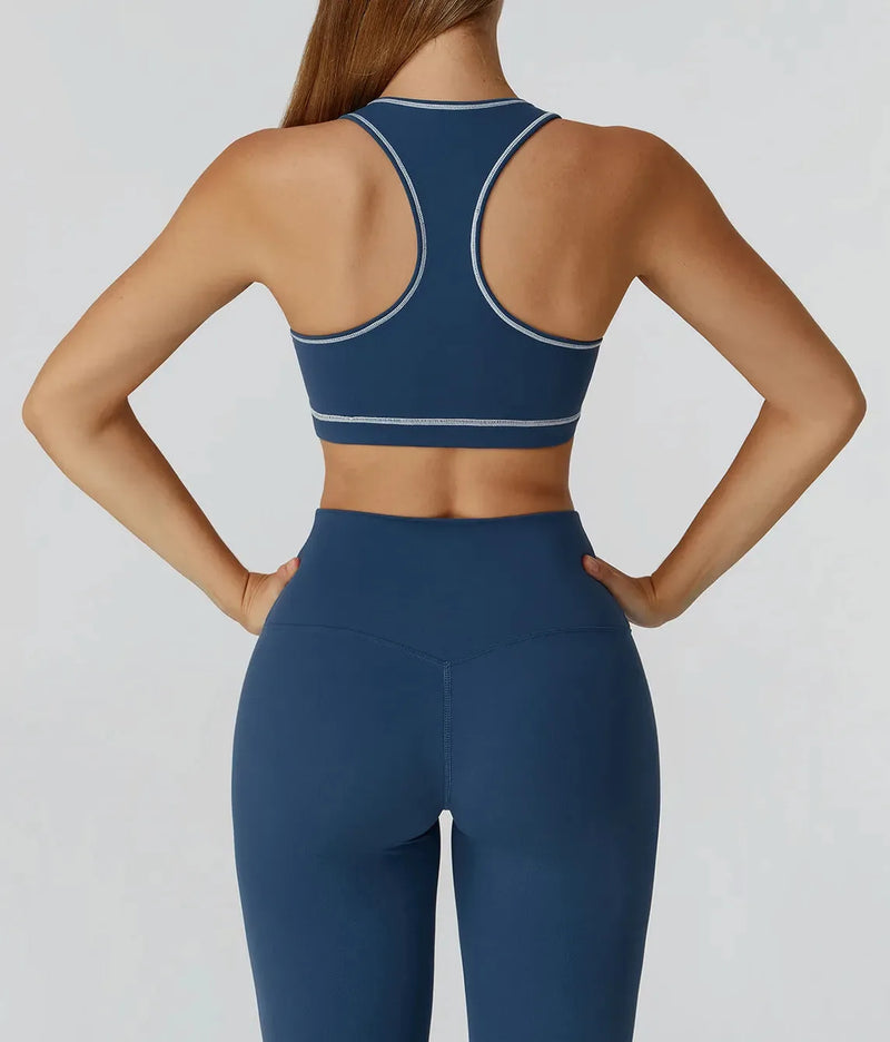 Brassière femme yoga dos nageur ajusté — flow