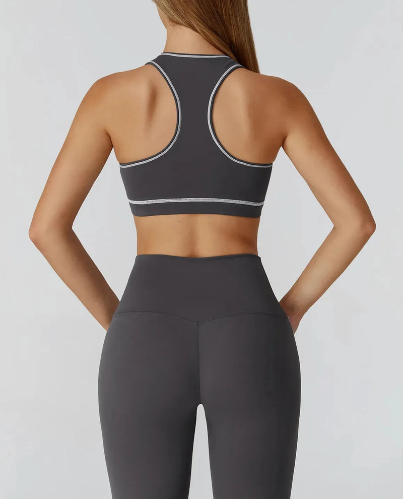 Brassière femme yoga dos nageur ajusté — flow