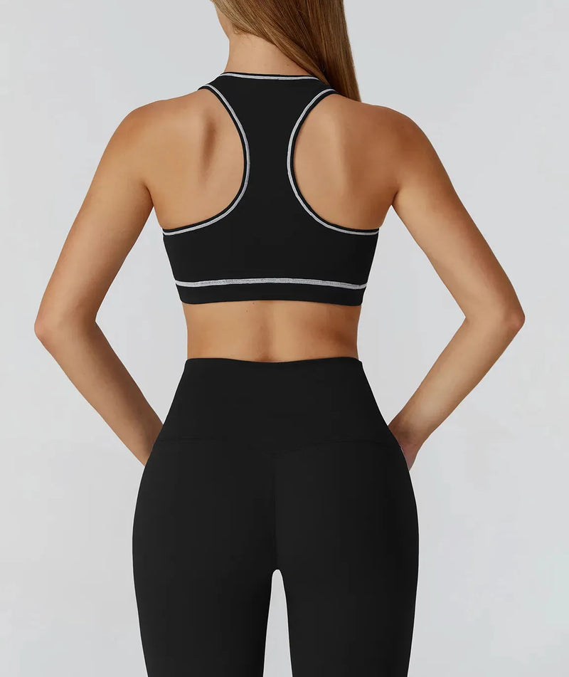 Brassière femme yoga dos nageur ajusté — flow
