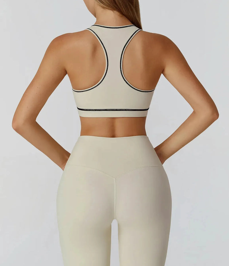 Brassière femme yoga dos nageur ajusté — flow
