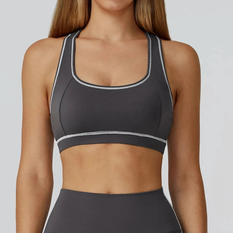 Brassière femme yoga dos nageur ajusté — flow
