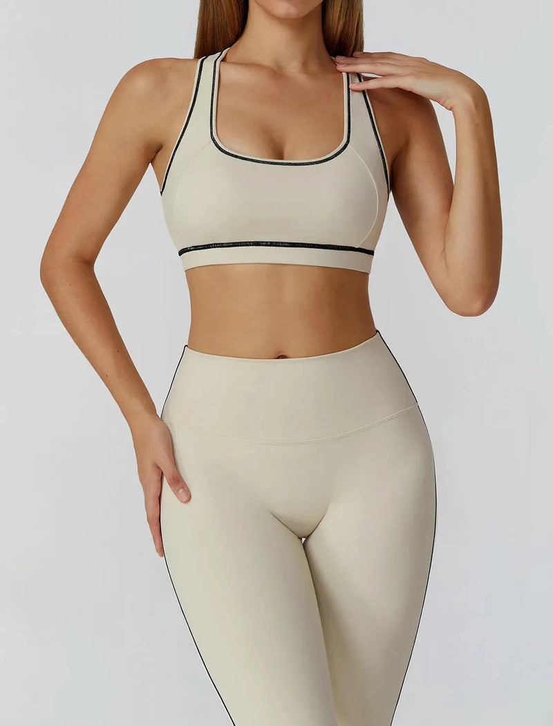 Brassière femme yoga dos nageur ajusté — flow