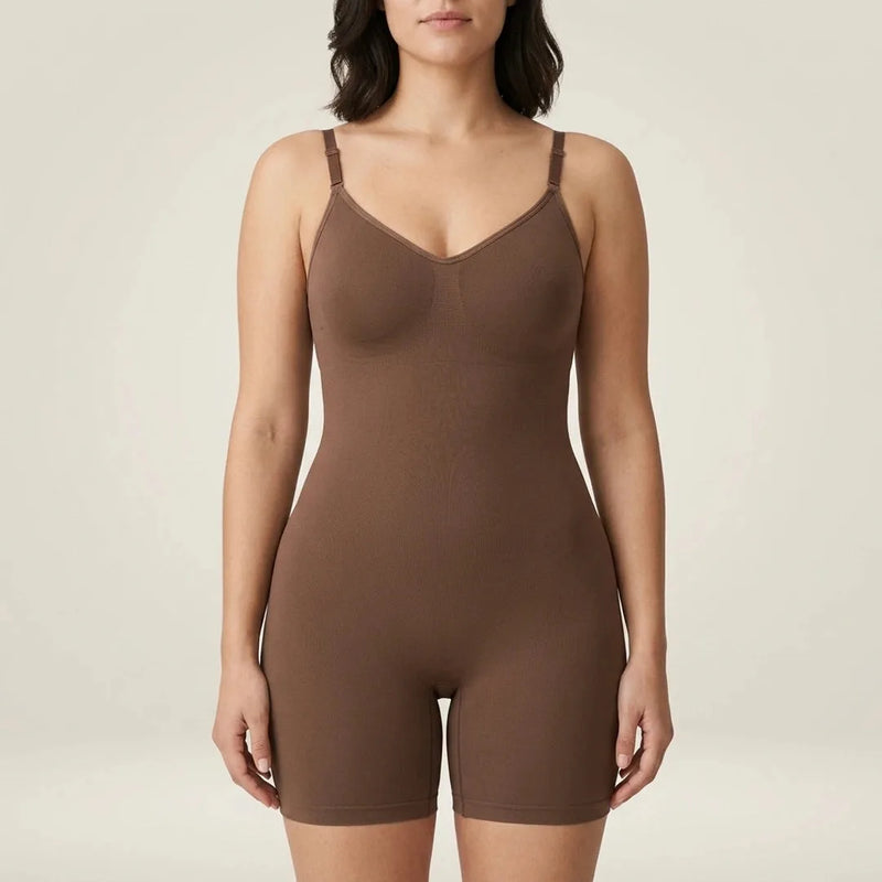 Combinaison femme gainante sculptante invisible microfibre — sculpt