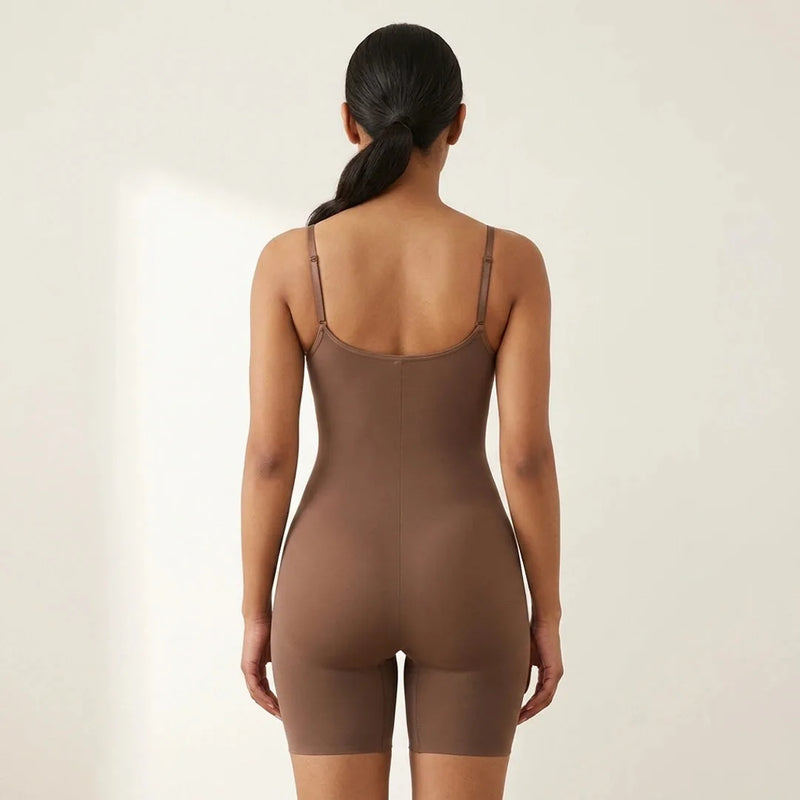 Combinaison femme gainante sculptante invisible microfibre — sculpt