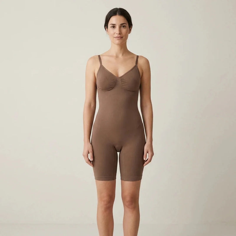 Combinaison femme gainante sculptante invisible microfibre — sculpt