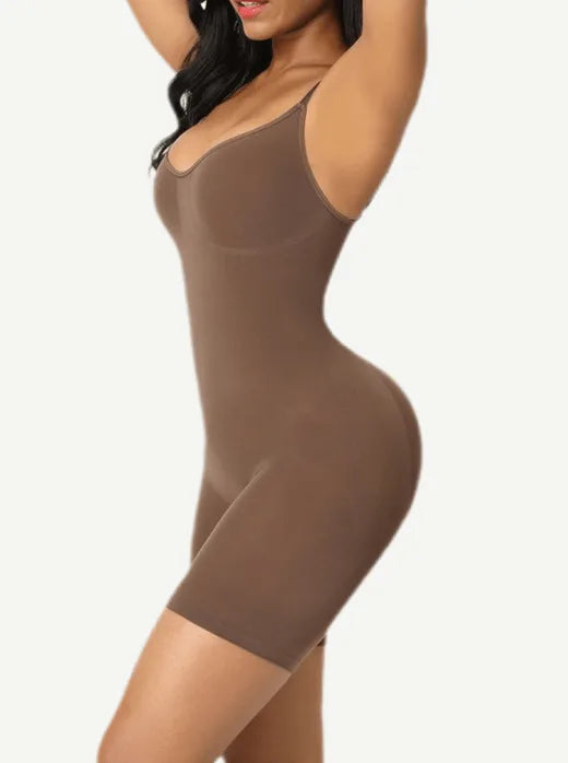 Combinaison femme gainante sculptante invisible microfibre — sculpt