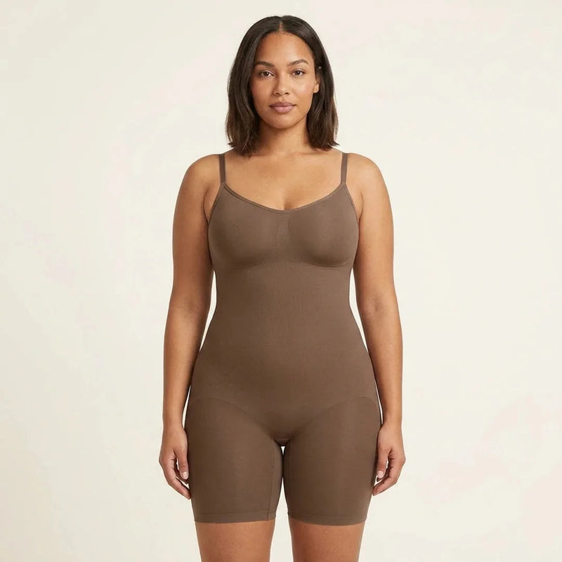 Combinaison femme gainante sculptante invisible microfibre — sculpt
