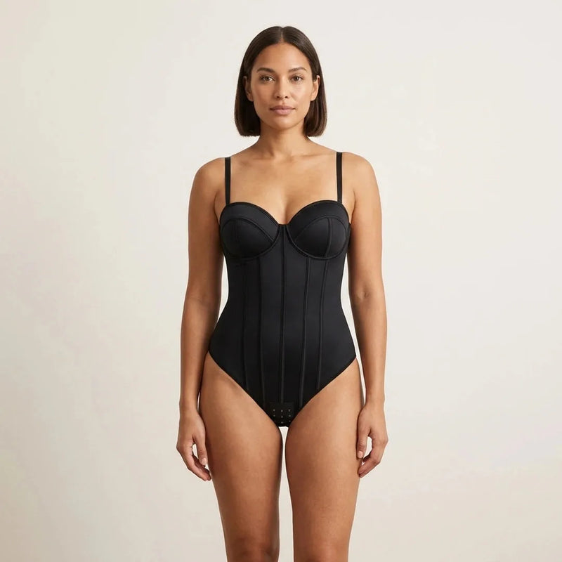 Combinaison femme gainante sculptante sans couture microfibre — sculpt