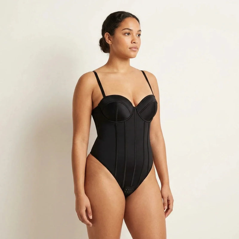 Combinaison femme gainante sculptante sans couture microfibre — sculpt