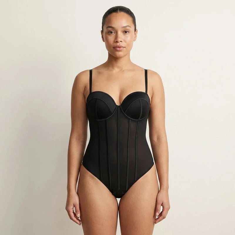 Combinaison femme gainante sculptante sans couture microfibre — sculpt