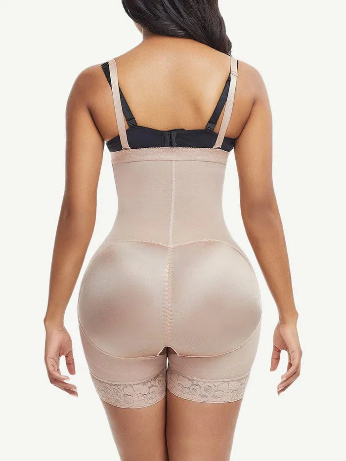 Combinaison gainante femme post-partum bretelles amovibles zip — sculpt