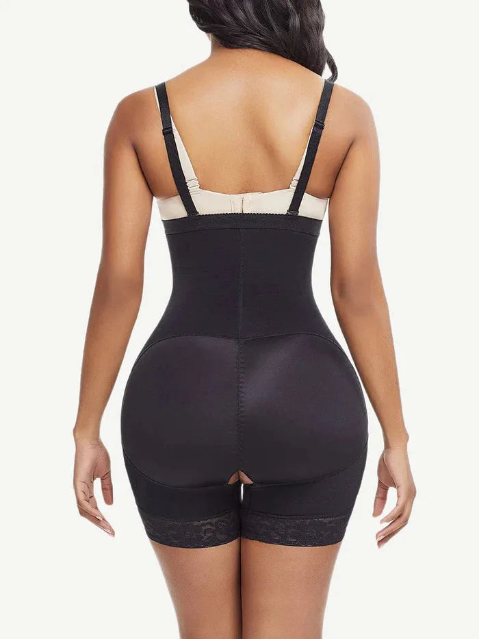 Combinaison gainante femme post-partum bretelles amovibles zip — sculpt