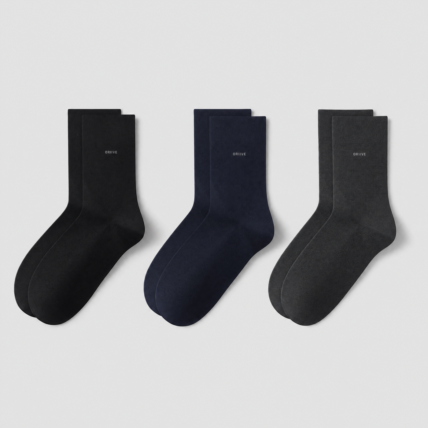 Lot 3 paires chaussettes homme coton - Noir + Marine + Gris foncé