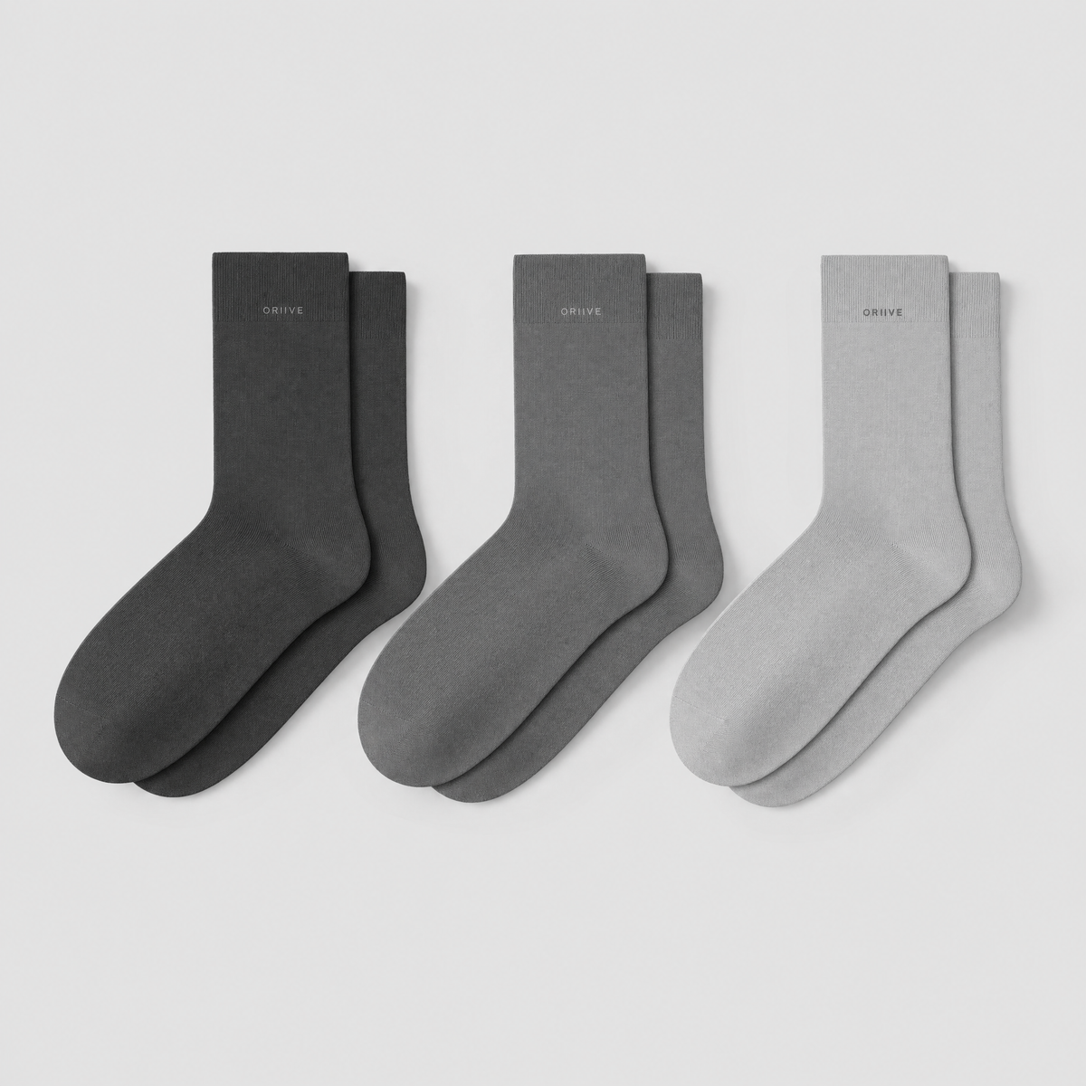 Lot 3 paires chaussettes homme coton - Dégradé gris