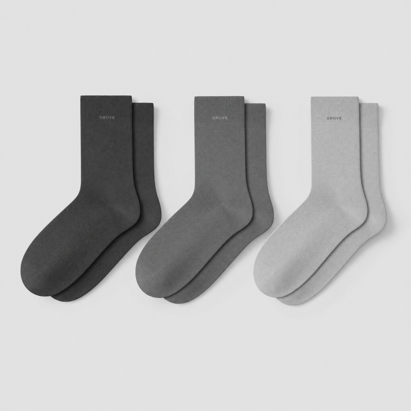 Lot 3 paires chaussettes homme coton - Dégradé gris