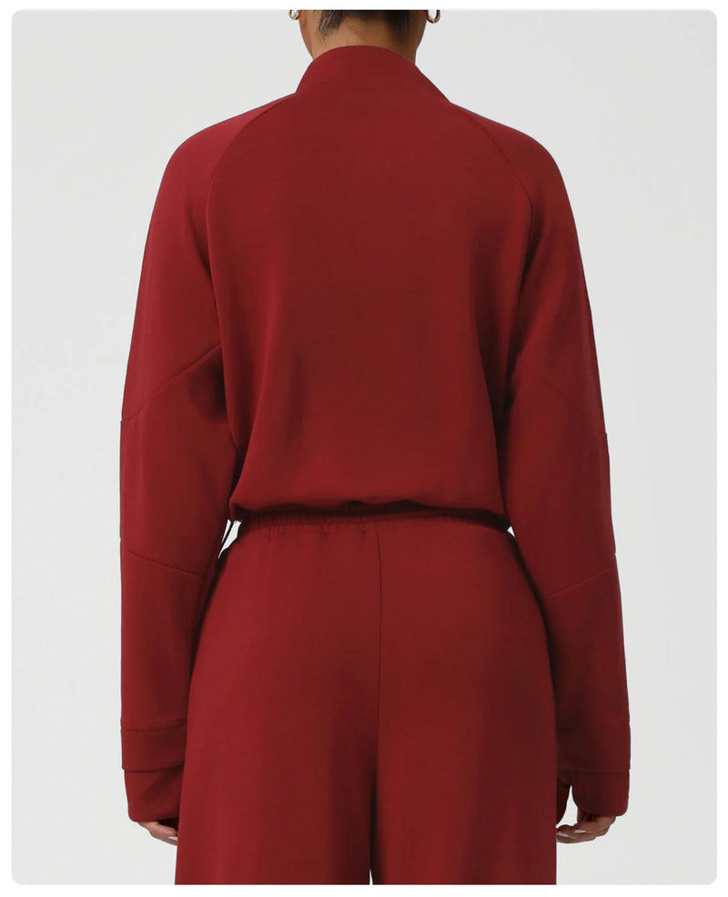 Hoodie femme cocooning oversize couture plate — ease