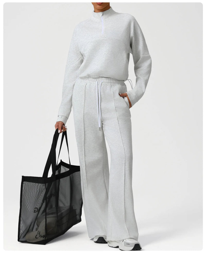Hoodie femme cocooning oversize couture plate — ease