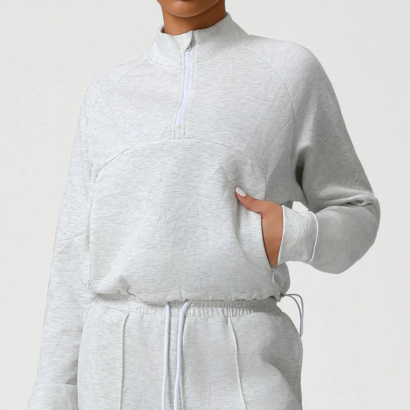 Hoodie femme cocooning oversize couture plate — ease