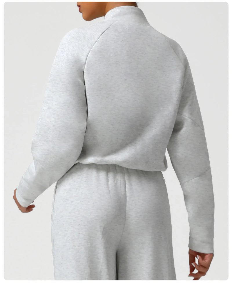 Hoodie femme cocooning oversize couture plate — ease