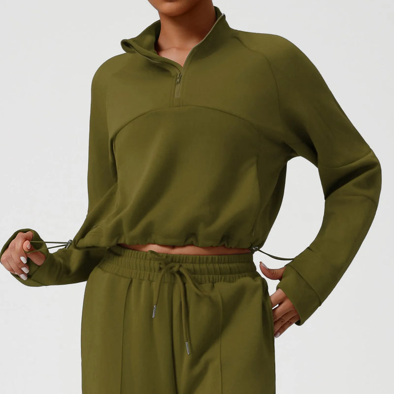 Hoodie femme cocooning oversize couture plate — ease