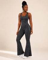 Combinaison sport femme léopard évasée — FLOW