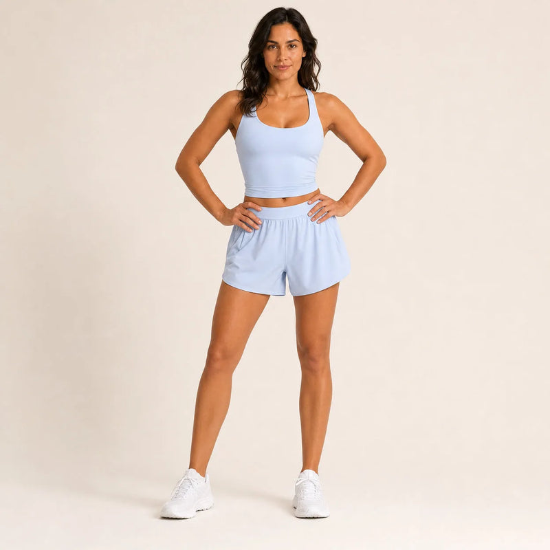 Ensemble running femme débardeur et short fluide - STRIDE