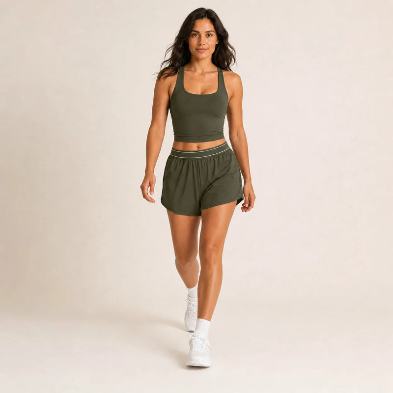 Ensemble running femme débardeur et short fluide - STRIDE
