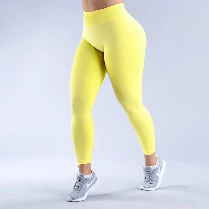 Legging femme yoga anti-friction couture plate — flow