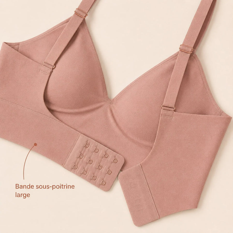 Brassière FLOW SoftLift, bande sous-poitrine large et fermeture dos réglable